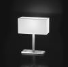 Perenz 5884 CR Abat Lmpara de sobremesa Abat Jour con marco cromado cepillado y pantalla de PVC blanco Tamao 25x39 cm Requiere 1 bombilla con casquillo E14 40 W no incluido