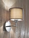 Wall lamp with lampshade Perenz 5976 Wall lamp with polished chrome frame and fabric lampshade Size 27x18x23.5 cm Requires 1 bulb with 60 W Max E27 socket