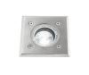 Recessed spotlight made of steel model 6222 Perenz Ideal for outdoor use IP65 protection degree Recessed spotlight with dimensions 10.5 x 10.5 cm including box Requires 1 LED or fluorescent lamp Max 7W not included