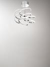 Perenz 6398 CLLC pendant luminaire Metal ceiling lamp Glossy chrome Dimensions 46 cm Height 47cm Diameter LED 70W 5600LM 3000K integrated