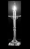 Perenz 6495B lampe de table Lampe combinée métal et verre blanc nécessite une ampoule 1xE14 Max 40W non incluse.