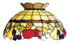 Tiffany amber lampshade model T925 Perenz Shade with coloured fruit design with 265 original handmade Tiffany glasses Size 55 cm diameter X height 35 cm ONLY PARALUME TIFFANY