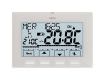 Perry white wall clock thermostat