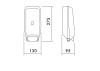 Liquid soap dispenser Perry 1DC DS008 Wall installation Manual operation Capacity 1 litre Wall installation Dimensions (WxDxH) 130 x 95 x 275 mm