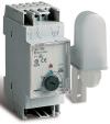 Twilight switch 2-200Lux regulation Equipped with hysteresis and delays at power on - off to avoid false switching 230V c.a 50/60Hz Mounting 2 DIN plus probe from outside including UV housing Protection class IP65 Perry 1IC7052