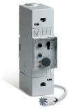 Perry 1TM TE084 termostato electrónico modular con EST/OFF/INV modular 2 DIN 35 mm Control ON/OFF/INV Entrada remota nocturna ajustable LED relé de estado LED retardo nocturno sonda remota tipo NTC extensible máx. 400 m