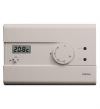 Analog digital Perry 1TP TE410B SLIM 230V series wall thermostat White with ON/OFF/REDUCE NIGHT control Temperature levels 1 continuous control _ 1 reduced fixed LCD display 1 LED relay status Remote night reduction control input