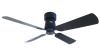 Black ceiling fan 100% MADE IN ITALY, Anodized aluminum motor cover, metal body 4 blades in aluminum inverter motor integrated low power consumption and remote control included Diameter 132 cm WARRANTED 15 YEARS