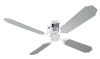 Ceiling fan without light 100% MADE IN ITALY, 4 aluminium blades diameter 132 cm. Motor body in anodized Aluminium (at sight) and Steel with integrated inverter to guarantee the maximum yield with the minimum consumption. GUARANTEED 15 YEARS
