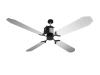 Black and grey ceiling fan