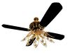 Large black and gold ceiling fan