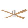 Fan with silent light model CABANNA with 20W LED light and 5-speed remote control included, diameter 132 cm, for environments with an area greater than 20 square meters. Summer-winter function. 4 blades in MDF wood color.