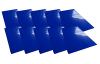 kit de 10 piezas Alfombra antibacteriana Tear-off compuesta por un bloque de 30 capas de cm 60x90 de color azul. La alfombra descontaminante limpia tanto las suelas de los zapatos como las ruedas de los carritos. Con una base adhesiva, simplemente desenró