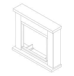 Ugo White Fireplace Frame