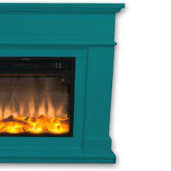 Turquoise Wall Mounted Electric Fireplac