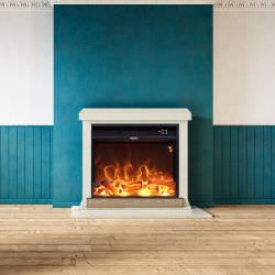 Caminetto Elettrico Completo Anna Crema