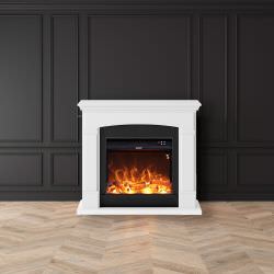 Caminetto Elettrico Bianco Con Led