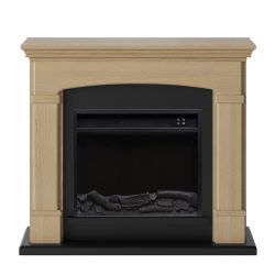 Electric Fireplace With Oak Finish