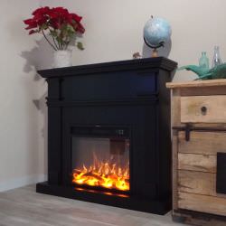Chimenea Elctrica De Pie Black Omar