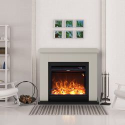 Chemine lectrique Beige Paolo