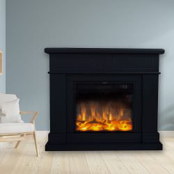 Electric Fireplace Black Color Roberta
