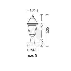 Liberti Design  Lantern For Gate And Driveway Athena is a product on offer at the best price