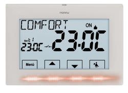 Wall mounted boiler thermostat white