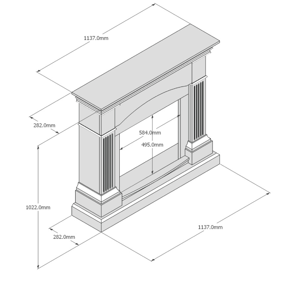 Black Electric Office Fireplace