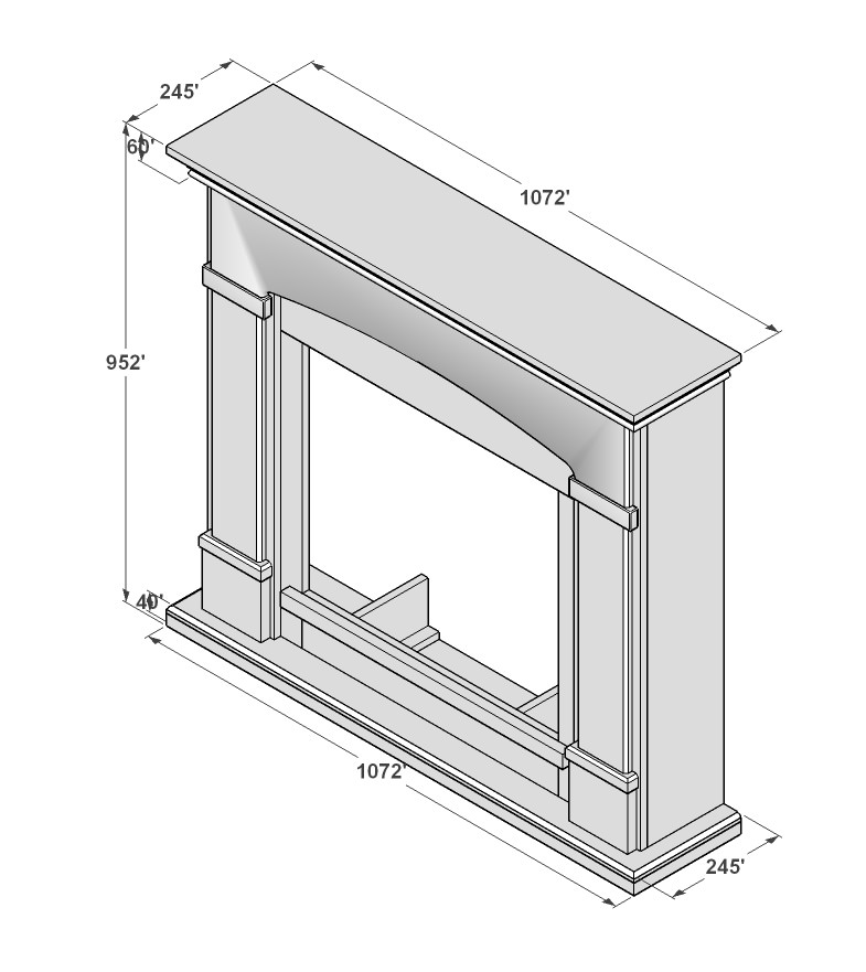 Electric Fireplace With Oak Finish