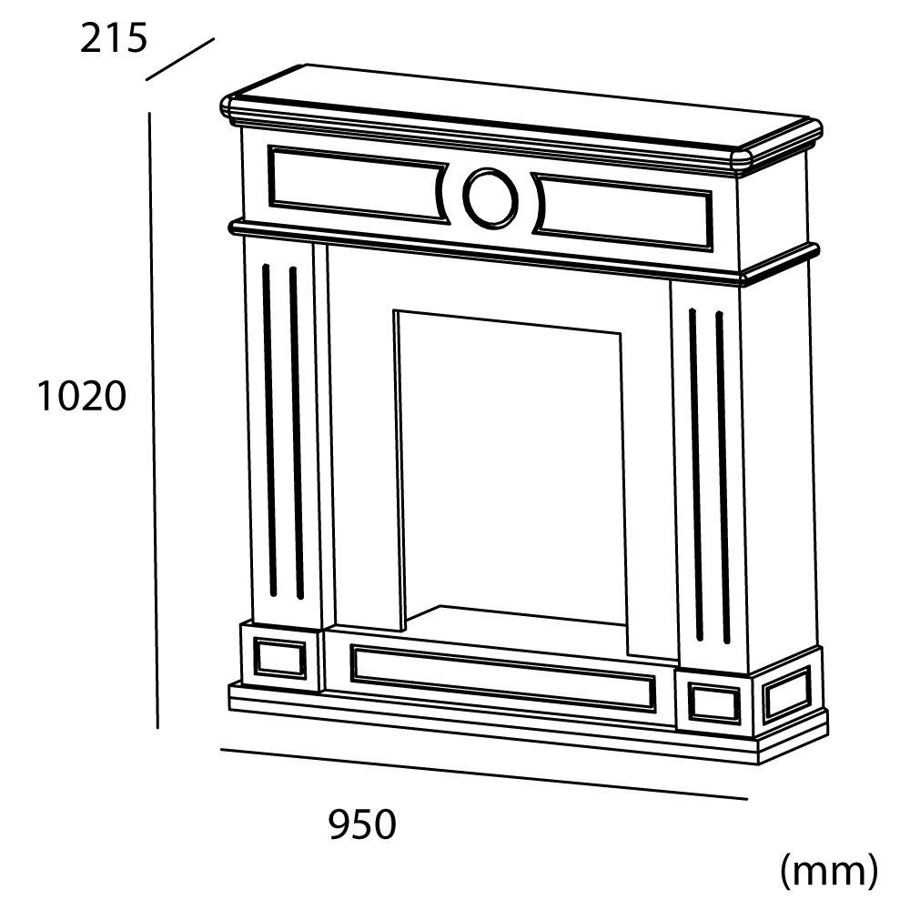 Electric Fireplace Black Color Roberta