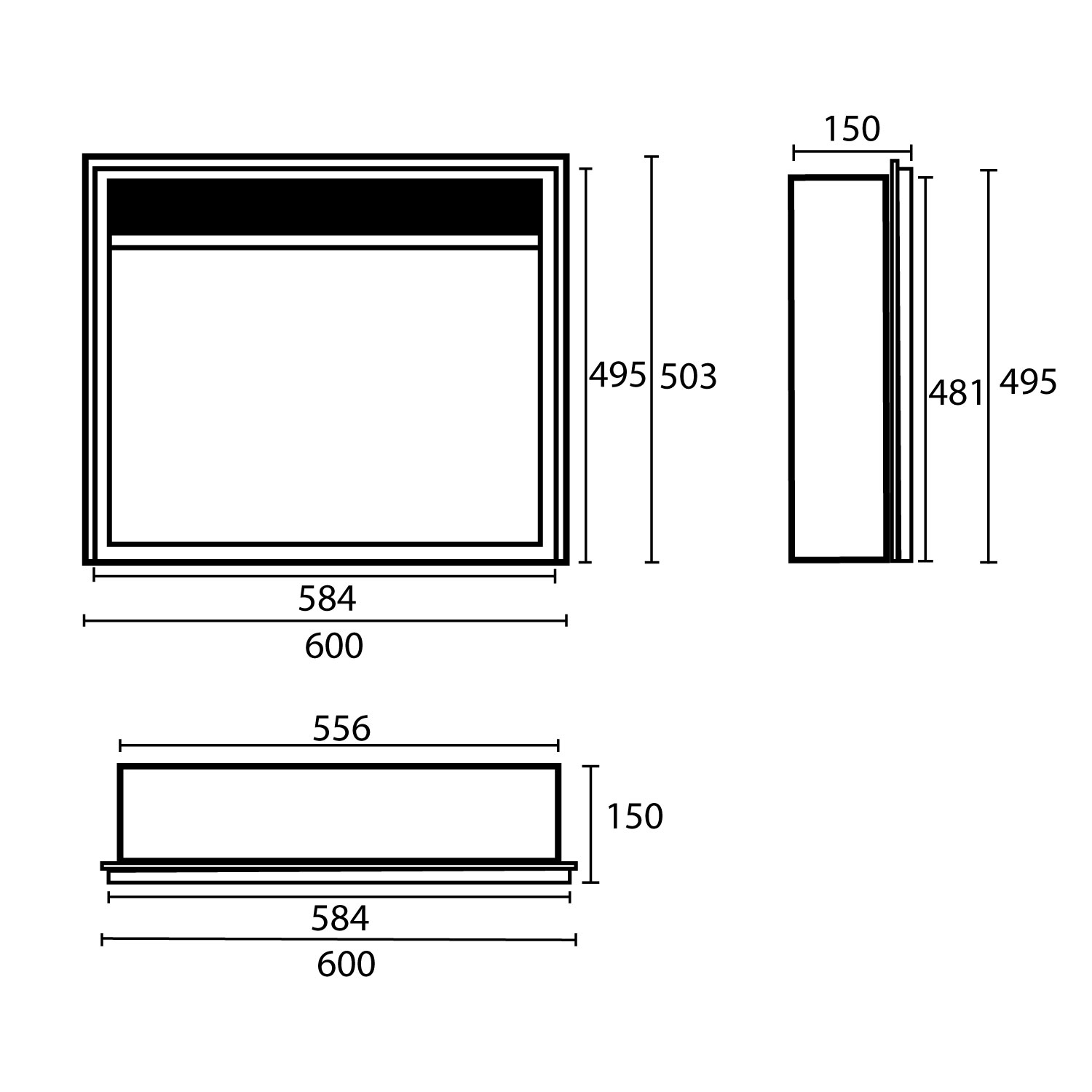 Electric Fireplace Insert Marsili 60 Cm
