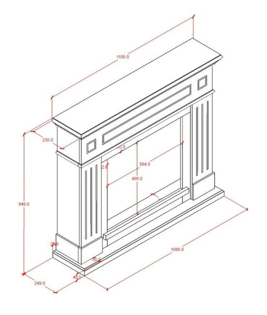 FUEGO  Grey Carlo Fireplace Frame is a product on offer at the best price