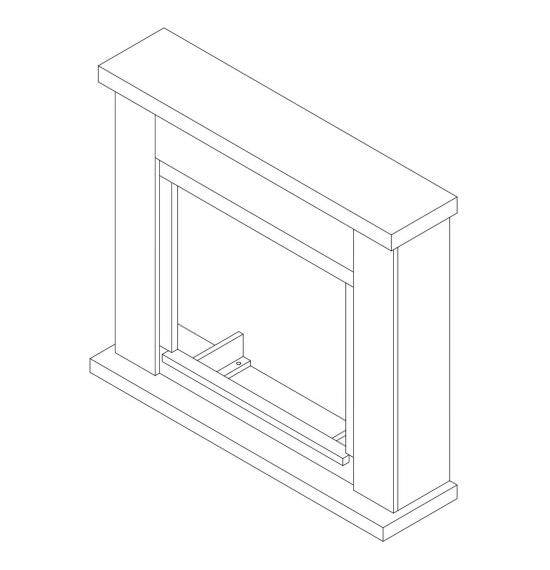 FUEGO  Ugo Grey Fireplace Frame is a product on offer at the best price
