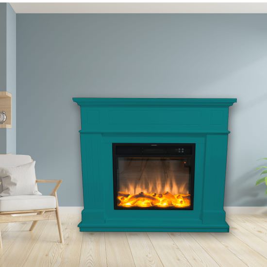 FUEGO  Turquoise Wall Mounted Electric Fireplac is a product on offer at the best price