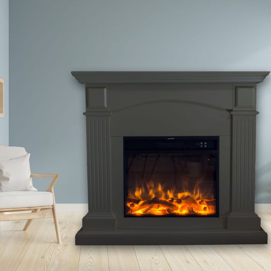 FUEGO  Elektrischer Kamin Galia Grau ist ein Produkt im Angebot zum besten Preis