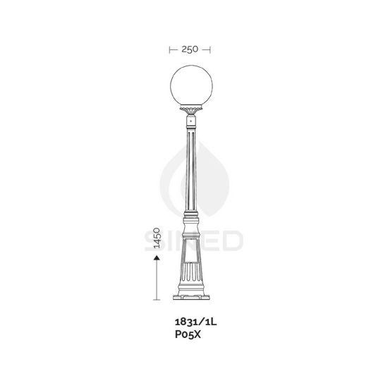 Liberti Design  Foco De Exterior Orione De 145 Cm De Alt es un producto que se ofrecen al mejor precio