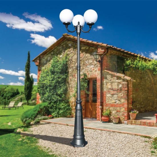 Liberti Design  3 Lights Street Lamp Orione Height 270 c is a product on offer at the best price