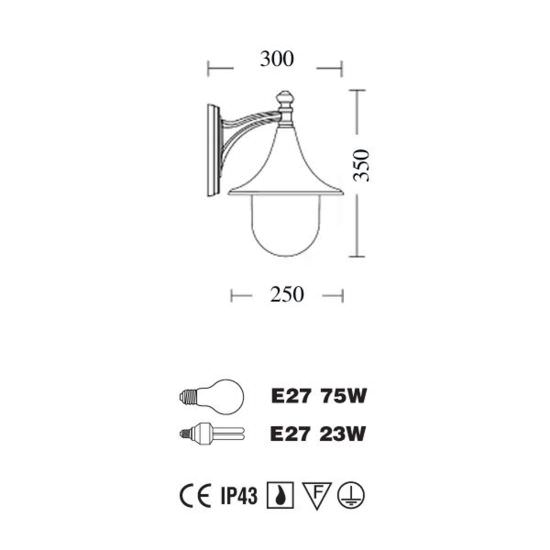 Liberti Design  Aplique Exterior De Aluminio Dione es un producto que se ofrecen al mejor precio