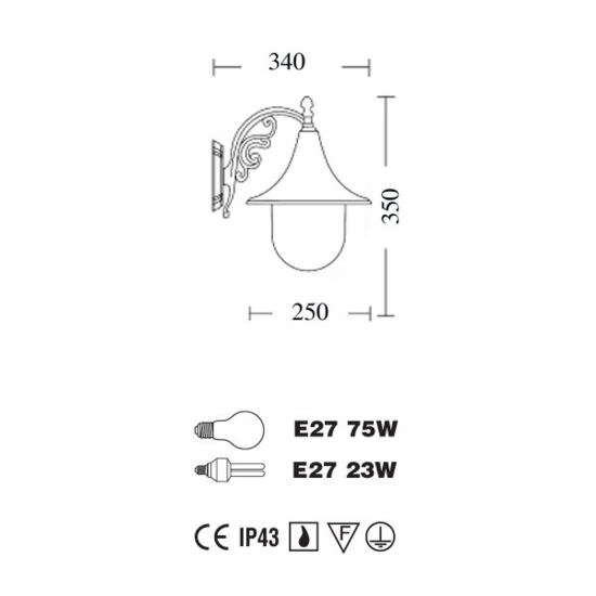 Liberti Design  Wall Lamp For Garden And Terrace Dione is a product on offer at the best price