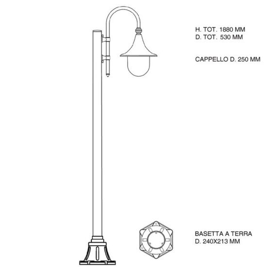 Liberti Design  Dione Outdoor Lamp With 1 Light is a product on offer at the best price