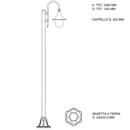 Liberti Design  Pole 1 Light For Outdoor Dione is a product on offer at the best price