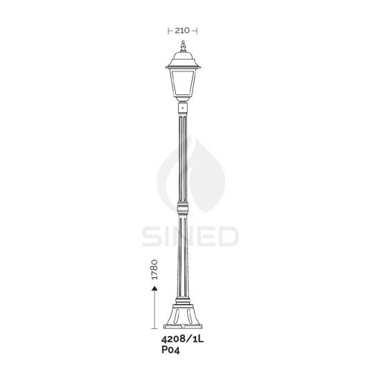 Liberti Design  Lampioncino Da Esterno 1 Luce Athena  un prodotto in offerta al miglior prezzo online