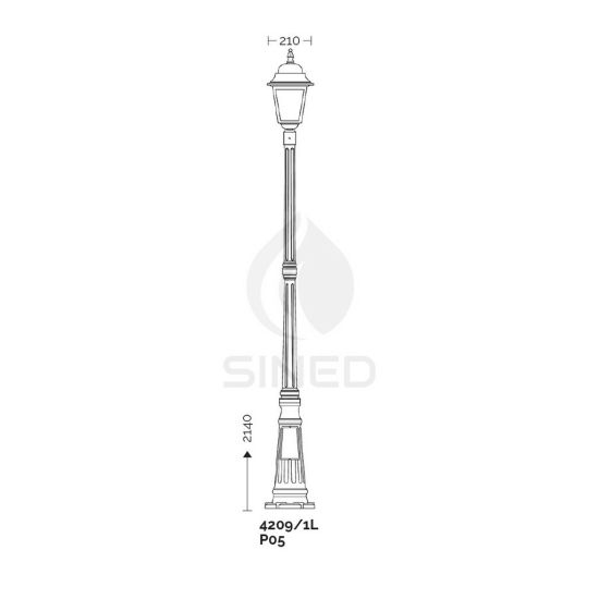 Liberti Design  Lampione Da Esterno In Alluminio Athena  un prodotto in offerta al miglior prezzo online