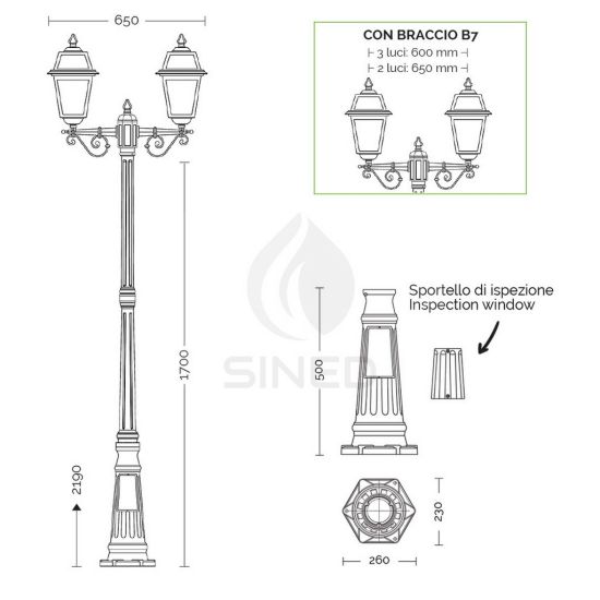 Liberti Design  Lampione Da Esterno Con 3 Luci Artemide  un prodotto in offerta al miglior prezzo online