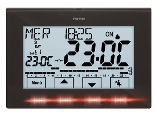 Perry  Perry Black Wall Clock Thermostat is a product on offer at the best price