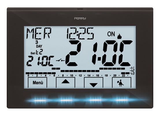 Perry  Perry Black Wall Clock Thermostat is a product on offer at the best price