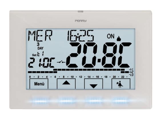 Perry  Perry White Wall Clock Thermostat is a product on offer at the best price