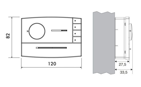 Perry  Wall Mounted Fan Coil Thermostat White is a product on offer at the best price