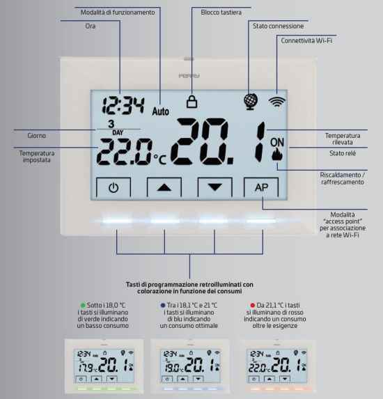 Perry  230v Wifi Chronothermostat is a product on offer at the best price