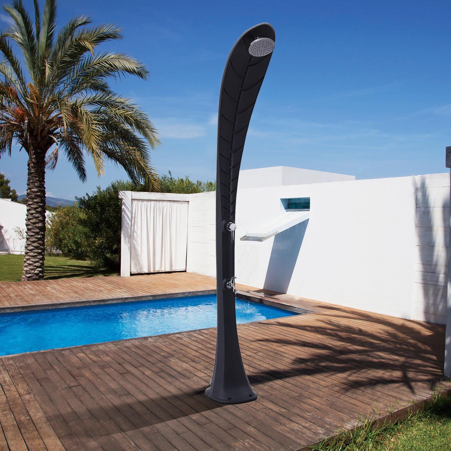 Chuveiro De Exterior Palm Leaf Black